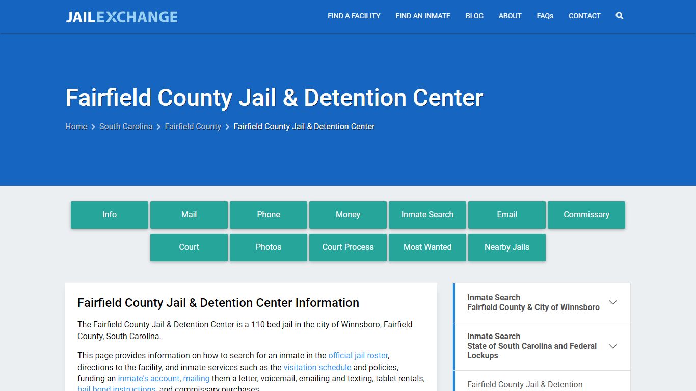 Fairfield County Jail & Detention Center - Jail Exchange